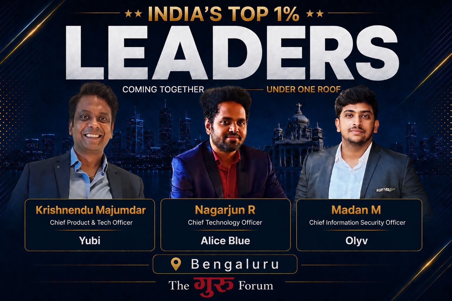 Leaders who've built India's most important enterprises, together for an evening of real exchange.